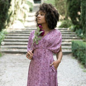 Joyfolie Mia Joy Katia Dress in Violet Flora, Size S **NWT**